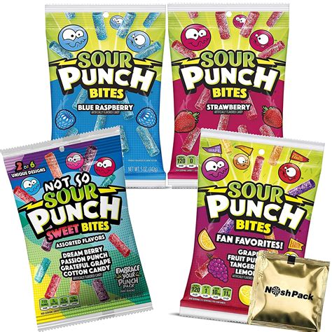 Buy 4 Pack Sour Punch Bites Soft And Chewy Candy Variety Pack