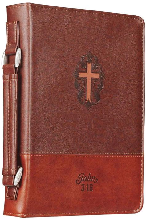 Personalized Custom Bible Cover For Men Two Tone Brown John Etsy