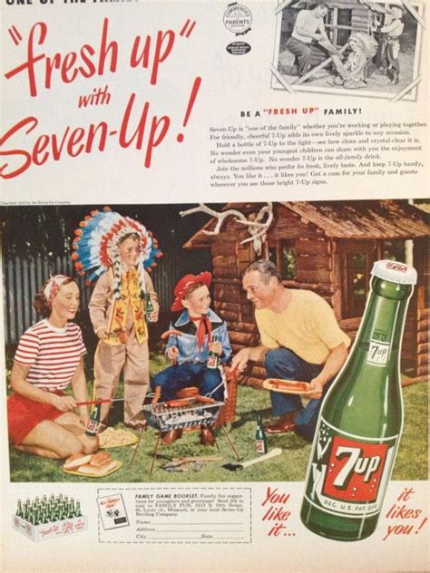 Vintage 7up Ad Paper Ephemera Taken From A 1951 Ladies Home Journal In 2020 Old