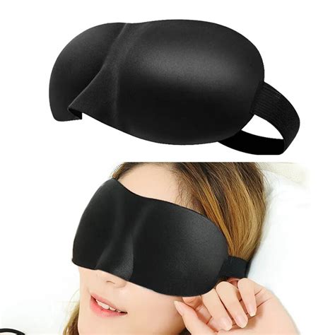 1pcs 3d Sleep Mask Shade Cover Black Sleeping Eye Mask For Men Women