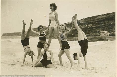 beach acrobatics 1930s craze which was popular on australia s bondi beach daily mail online