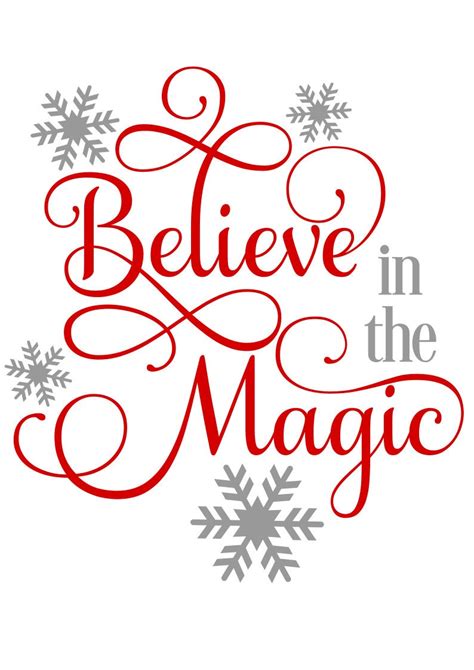 Believe In The Magic Svg File Christmas Svg Digital Download Etsy