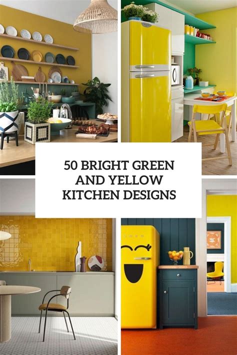 Modern kitchen cabinet and wall paint colors help to create bright, warm, inviting and unique modern kitchen designs. 50 Bright Green And Yellow Kitchen Designs | TickAbout