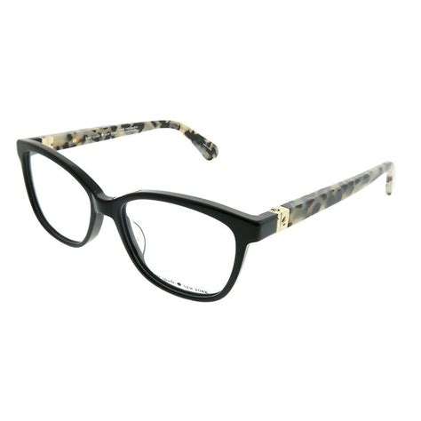kate spade ks emilyn 807 black plastic square eyeglasses 52mm eyeglasses frames for women