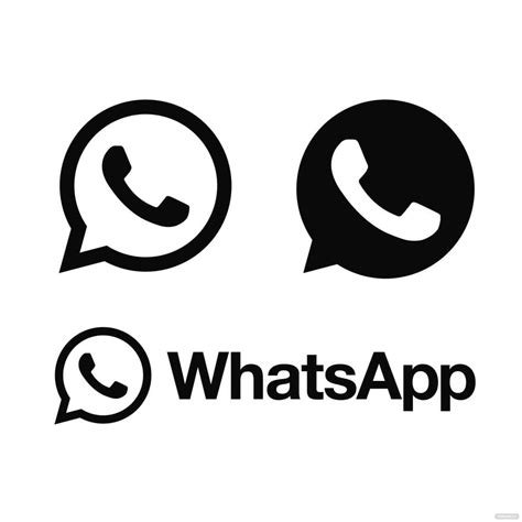 Free Free Black And White Whatsapp Logo Vector Eps Illustrator 