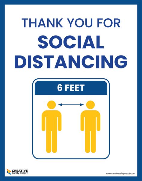 Thank You For Social Distancing 6 Feet Poster