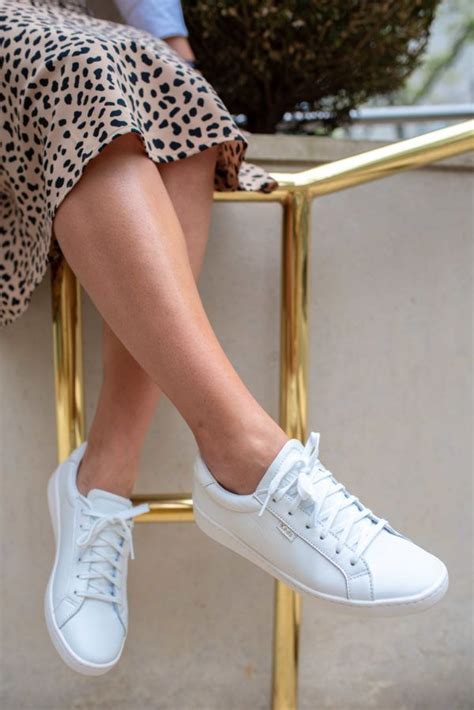 How To Style Sneakers With Skirts And Dresses Best White Sneakers Women