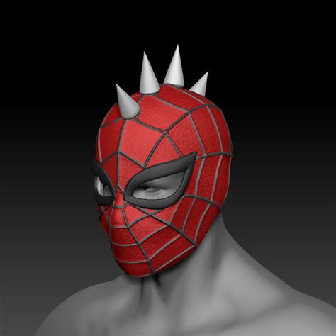 spider punk mask 3d model 3d printable cgtrader