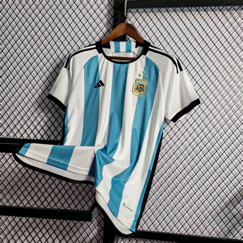 Camisa Adidas Da Argentina 3 Estrelas Seleção Argentina Campeã Qat