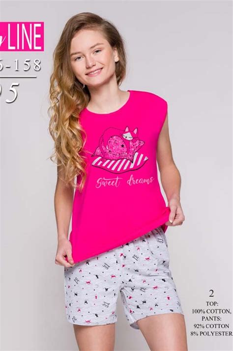 2200 Dievčenské pyžamo - kraťasové | Bytový textil - Obliečky, závesy, záclony | Unitex.sk
