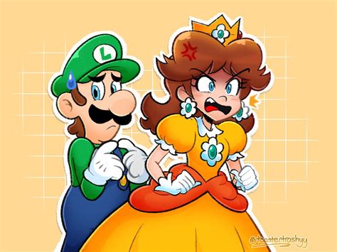 Super Mario Art Mario And Princess Peach