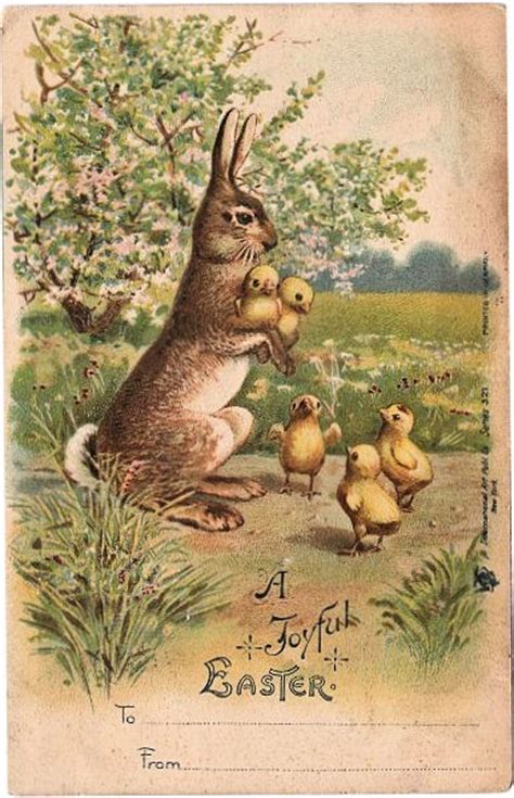 Darling Easter Bunny W Chicks The Graphics Fairy