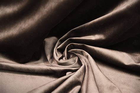 Chocolate Brown Premium Cotton Velvet Fabric Subtle Shine Woven Velvet
