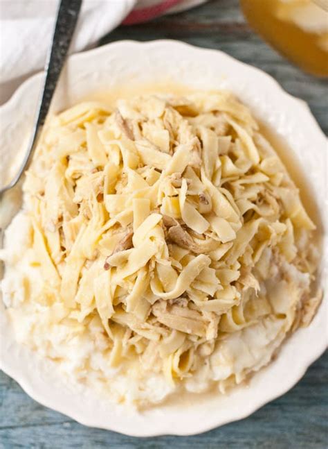 Best Slow Cooker Chicken And Noodles Over Mashed Potatoes Compilation