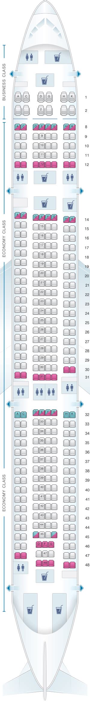 Mapa De Asientos Hi Fly Airbus A330 300 325pax Plano Del Avión