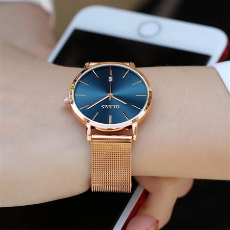 Olevs 5869 Ultra Thin Watches For Women Waterproof Quartz Wrist Watch