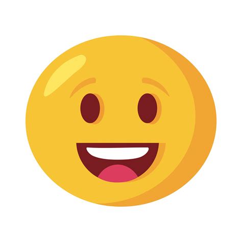 Feliz Emoji Cara Icono De Estilo Plano Clásico 2718798 Vector En Vecteezy