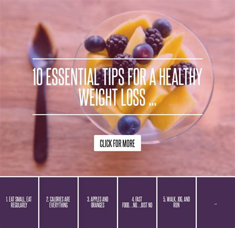 10 Essential Tips For A Healthy Weight Loss Diet