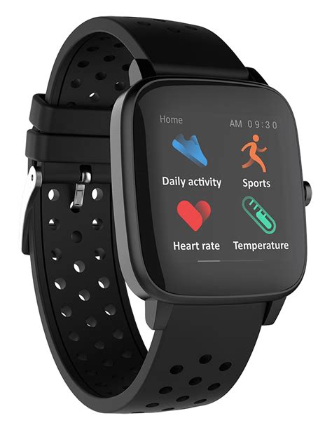 Smart Watch With Dynamic Heart Rate Temperature Blood Oxygen And
