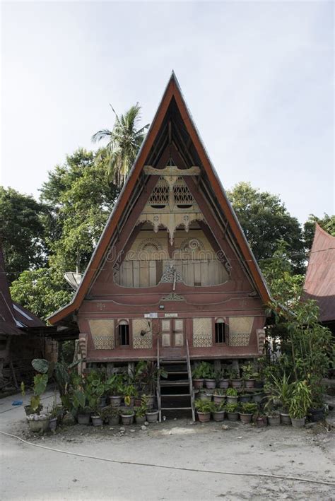 Traditional Batak House Lake Toba Sumatra Stock Photo Image Of Toba