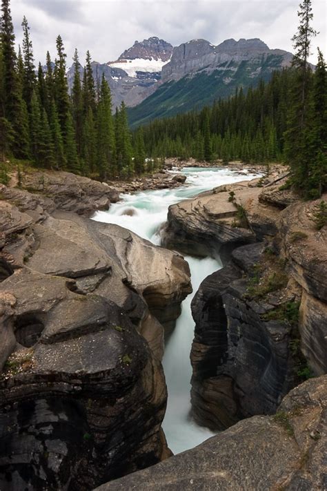 Mistaya Canyon Falls Alberta Canada World Waterfall Database