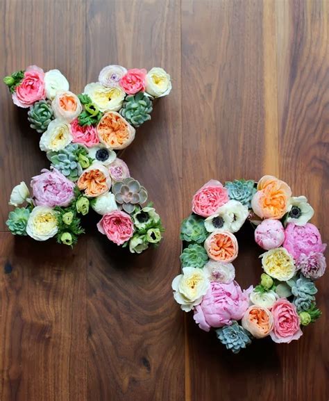 Diy Flower Letters Art And Chic Diy Floral Letters Floral