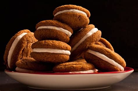 'tis the best part of the season. Gingersnap Sandwich Cookies with Lemon Filling | Recipe | Classic christmas cookie recipe ...