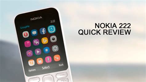 Nokia 222 Quick Review Youtube