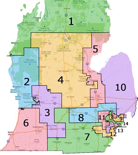 Michigan House Of Representatives District Map Michigan Map