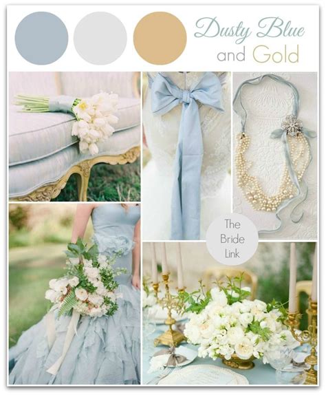 Dusty Blue And Gold Wedding Inspiration The Bride Link Blue Gold