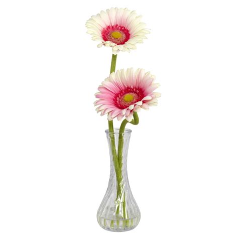 Gerber Daisy Wbud Vase Set Of 3 1248 S3 Nearly Natural