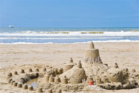Sandcastle On The Beach Stock Image Image Of Seaside 5424499