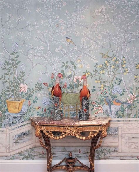 Décoration Murale Design Hand Painted Chinoiserie Wallpaper Possibly