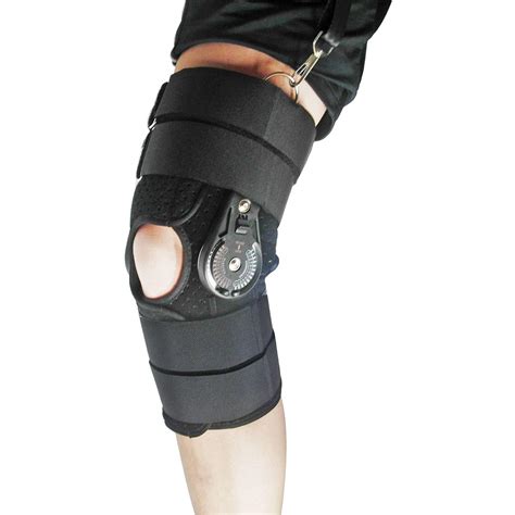 Mowane Hinged Knee Brace Post Op ROM Knee Support With Side Stabilizer Locking For ACL PCL