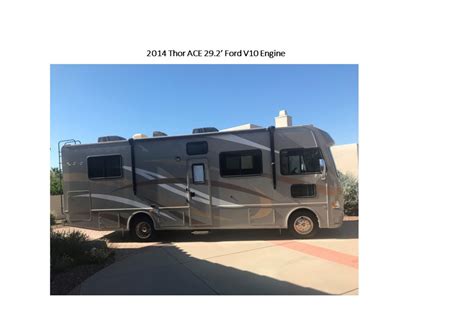 2014 Thor Ace Evo2902 In Tucson Az