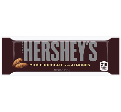 Hersheys Candy Bar Singles Milk Chocolate W Almonds