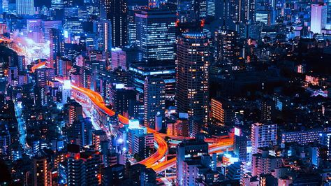 City Buildings City Lights Tokyo Night Hd Wallpaper Wallpaperbetter