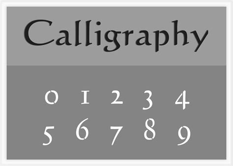 Calligraphy Font Number Stencil Stencil Numbers Stencils Online