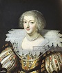 Anne of Austria, wife of Louis XIII, 1630. Handcoloured lithograph ...