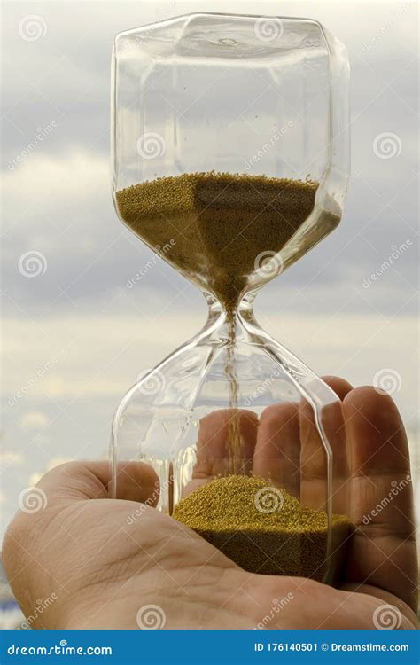 Hourglass In The Hands Of Man Stock Image Image Of Hourglass Ratio 176140501