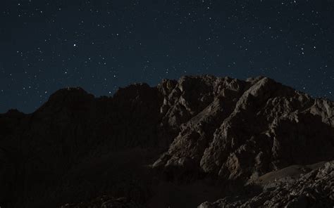 Download Wallpaper 3840x2400 Mountains Rocks Night Stars Starry Sky