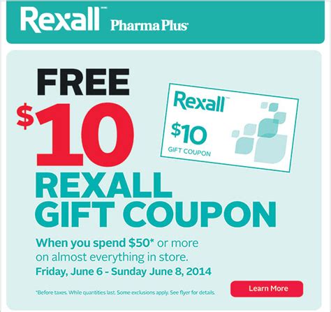 Rexall Canada Offers Get A Free 10 Rexall T Coupon When You Spend