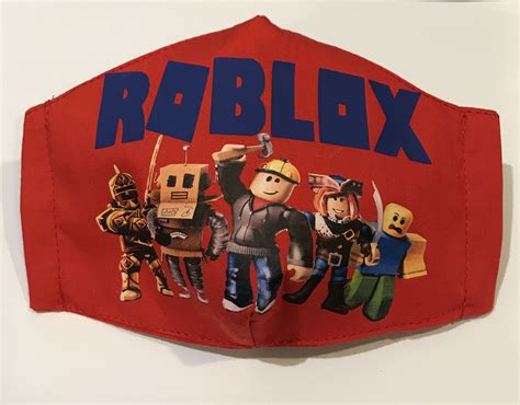 Hand Made Custom Roblox Face Mask Cotton Washable And Reusable