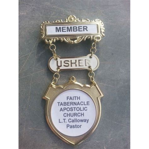 Church Supplies Shield Usher Dogbone Badge Custom Wmagnet