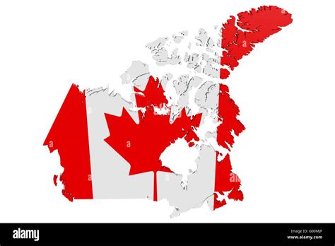 Canadian Flag Map Stock Photo Alamy