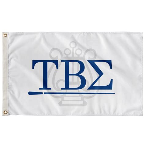Tau Beta Sigma White Logomark Flag Fraternity Banners Designergreek2