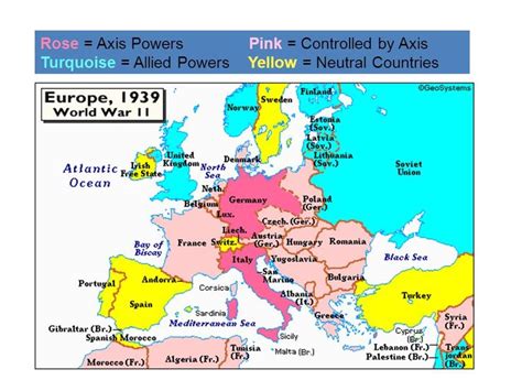 Image Result For Map Of Europe 1939 With Axis And Allied Forces And