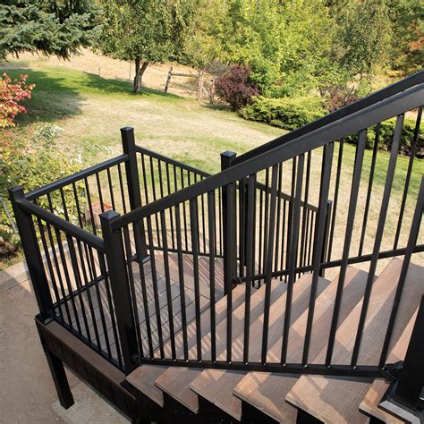 A beautiful exterior railing adds distinction and style to homes and outdoor living spaces. Fortress AL13 Home Traditional Adjustable Stair Railing ...
