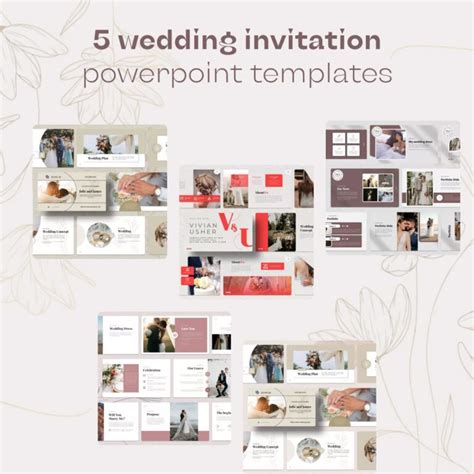 5 Wedding Invitation Powerpoint Templates Masterbundles