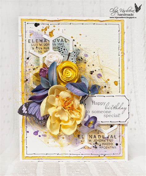 Crafting Ideas From Sizzix Uk A Birthday Card By Olga Beautiful